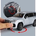thumbnail image 2 of 1:24 LX600 SUV Alloy Luxy Car Model Diecasts Metal Toy Off-road Vehicles Car Model Collection Sound and Light Childrens Toy Gift, 2 of 6