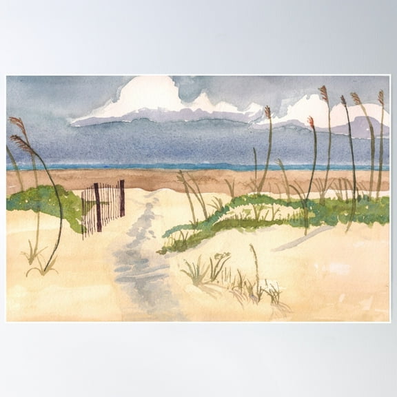 Beach Day Poster Wall Art, Modern Wall Decor For Living Room Bedroom, 16x24 UNFRAMED