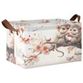 thumbnail image 2 of BZSMCE Collapsible Fabric Cube Storage Bins Cute Monkey Sitting on The Branch Design Pattern Storage Box, 2 of 8