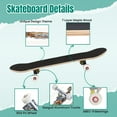 thumbnail image 4 of 31'' Complete Skateboard 7 Layer Canadian Maple Double Kick Deck Skateboards fierce tiger drawn colored ink painting style color Skate Board for Beginner Adult Gifts, 4 of 5