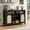 Black, variant on Senfot Wine Cabinate, Rattan Farmhouse Liquor Sideboard with Wine Racks,Boho Sideboard Buffet with Storage, Coffee Bar Shelves for Home Living Dining Room Entryway, Natural