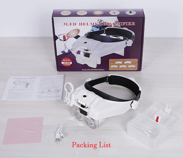 ABS 5-Lens Long Standby Glasses Magnifier 31 Multiples Magnifying Glass Magnifier Soldering Loupe Embroidery Part