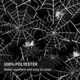 thumbnail image 6 of Halloween Black Spider Web Tablecloth Round Table Cloths Washable Holiday Table Cover Decorative for Kitchen Dinner Party One Size, 6 of 6