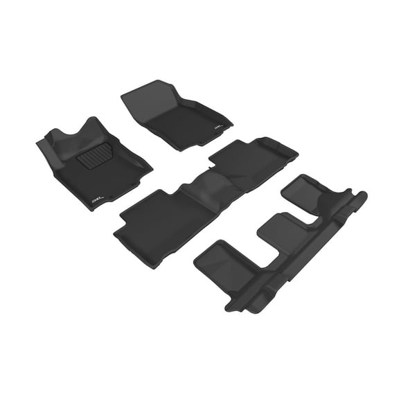 3D MAXpider Custom Fit Kagu Floor Mat (Black) Compatible with Nissan Rogue 2014-2020 - Full Set