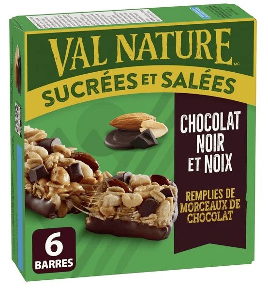 Nature Valley Granola Bars, Sweet and Salty Nut, Dark Chocolate, 6 Bars, 210g (2 Pack)