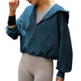 thumbnail image 1 of Sudaderas con Capucha para Mujer, Conjuntos de Moda de Otoño, Sudaderas Deportivas, Chaquetas con Cremallera de Invierno Estilo Y2K, Tops Oversize y Ropa Azul M, 1 of 8