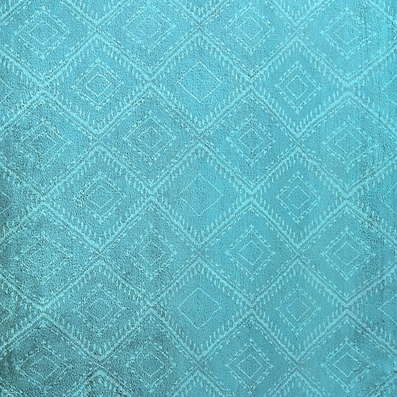 Ahgly Company Indoor Square Oriental Light Blue Industrial Area Rugs, 4' Square