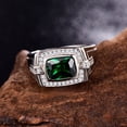 thumbnail image 4 of Men's 7x9mm Emerald Cut White Cubic Zirconia CZ 925 Sterling Silver Bands Size 6-12, 4 of 4