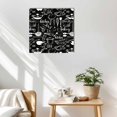 thumbnail image 3 of Black Kitchen Tools Wooden Wall Clock Silent Non Ticking, Modern Cooking Utensil Farmhouse Cookware Square Wall Clocks Battery Operated, Decor Clock for Home Office, Living Room, Kitchen, 12 Inch, 3 of 9