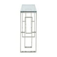 thumbnail image 2 of Contemporary Stainless Steel and Glass ConsoleDesk Silver, 2 of 8