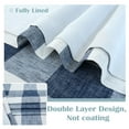 thumbnail image 3 of DriftAway Buffalo Plaid Check Curtains Woven Plaid Pattern Lined Blackout Thermal Insulated Window Curtain Grommet 2 Layers 2 Panels 52 Inch by 102 Inch Navy Blue, 3 of 5