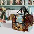 thumbnail image 2 of ZIATUBLE Cock Sunflower Portable Carrying Totes Pumpkin Traveling Bag with Zipper Carry Case with Storage Pockets and Handles with Storage Pocket Portable Sewing Machine Handbag, 2 of 7