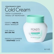 POND’S Cold Cream Cleanser, Fragrance-Free Moisturizing Makeup Remover & Cleansing Face Cream – 6.1oz