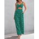 thumbnail image 2 of Monos AGERWAY, elegantes, de verano, cuello en V, verde oscuro, S, 2 of 8
