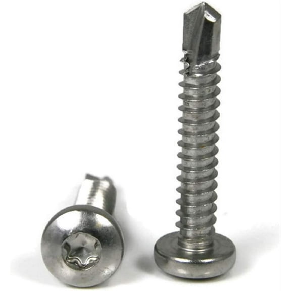 #10 Pan Head Torx Self Tapping Screws 410 Stainless Steel Self Drilling TEK Point #10 x 1 inch Qty 100