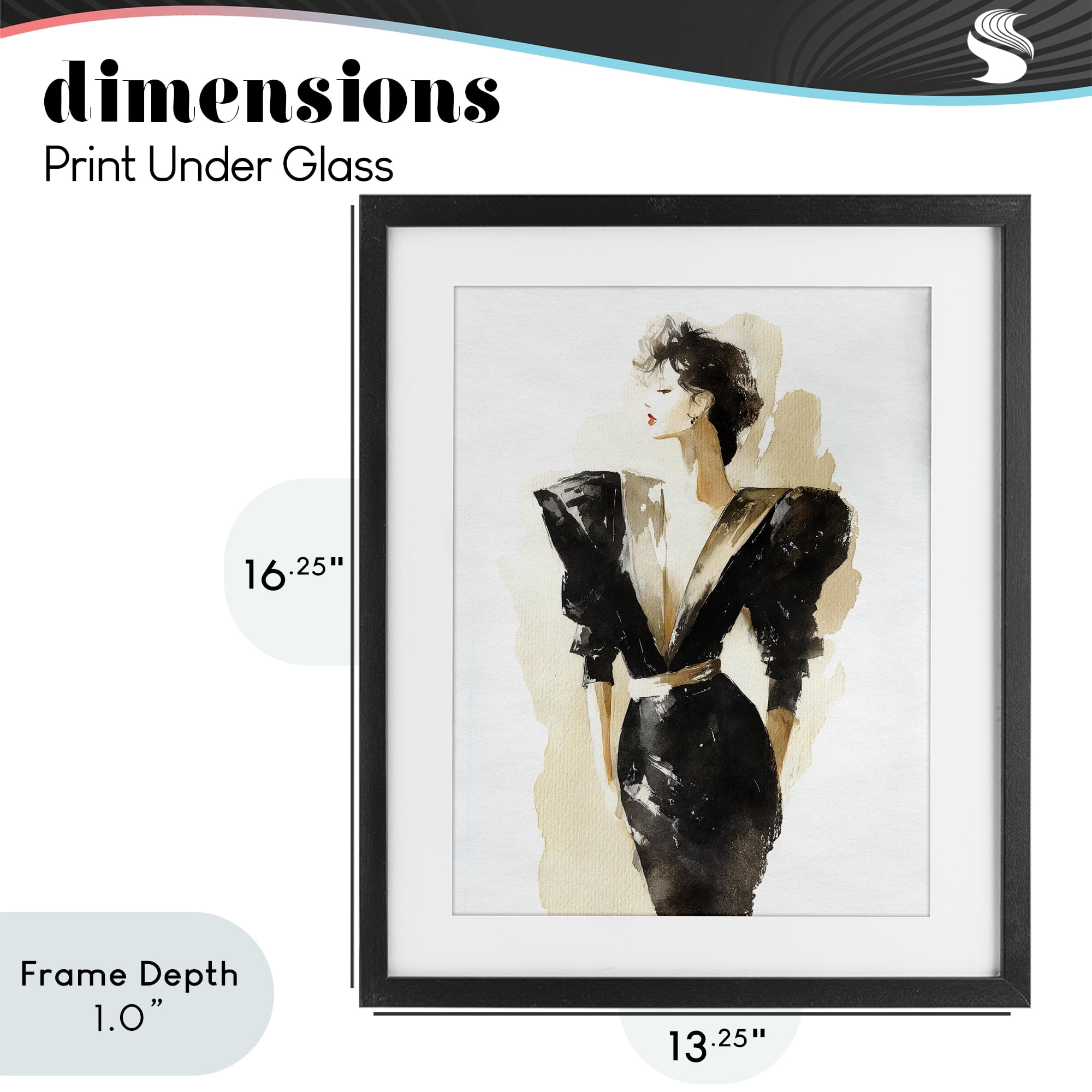 Stupell Industries Timeless Velvet Attitude Black Framed Print Under Glass, design by Svetlana Aleynikova
