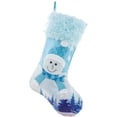 thumbnail image 1 of Medias navideñas colgantes, medias navideñas bordadas en azul, bolsas de regalo para decoración navideña, bolsas de dulces para árbol de chimenea, 1 of 5