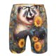 thumbnail image 3 of Balery Elegant Cute Panda Sunflower Traje de Baño Estilo Hawaiano para Hombre, Shorts de Secado Rápido con Bolsillos-X-Large, 3 of 6