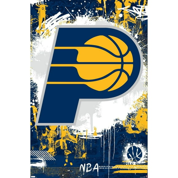 NBA Indiana Pacers - Maximalist Logo 23 Wall Poster, 22.375" x 34"