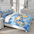 thumbnail image 3 of TeasBank Cartoon Game Machine Comforter Cover White and Blue Checkered Controller Console Twin Duvet Cover Set for Teens Player Room Decor 1 Quilt Cover with 2 Pillow Cases(No Comforter), 3 of 4
