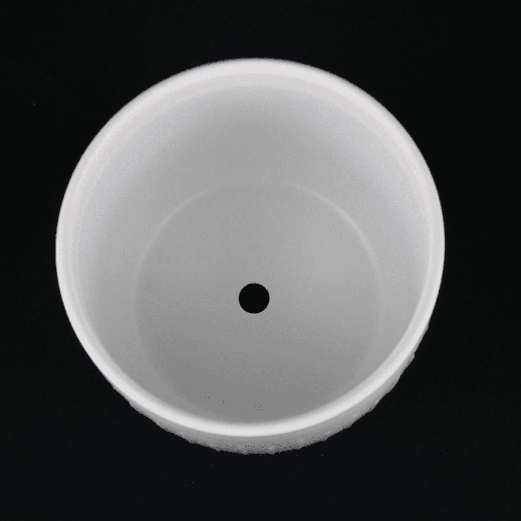 3-Piece White Stoneware Planter Pot Set with Vertical Groove Texture