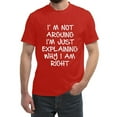 thumbnail image 3 of Big and Tall Shirts for Men I'm Not Arguing I'm Just Explaining Why Right T Shirt Large T Shirt Tie Mens Shirts Our Most Comfortable Workout Trashier Men Undershirt Long Big & Tall XL, 3 of 3