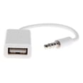 thumbnail image 1 of Cable conversor de conector de audio auxiliar macho de 3,5 mm a USB 2.0 hembra para MP3 de coche (blanco), 1 of 2
