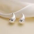 thumbnail image 6 of APSVO 18K White Gold Plated Hoop Earrings for Women S925 Sterling Silver Post Chunky Waterdrop Hypoallergenic Earrings Birthday Mothers Day Jewelry Gifts Teen Mom Ideas, 6 of 6