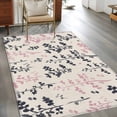 thumbnail image 2 of Grey Pink Botanical Area Rugs 2.7'x5', Washable Small Throw Rugs for Kitchen Bedroom, Rustic Country Spring Floral Summer Leaf Indoor Outdoor Rug Non-Slip Low Pile Carpet Runner Reversible Floor Mats, 2 of 8