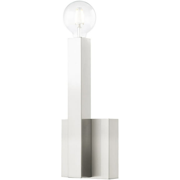 5.5 inch 1 Light Brushed Nickel ADA Wall Sconce with Stainless Steel base material