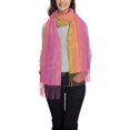 thumbnail image 2 of Women's Fashion Tassel Scarf, Fantasy Rainbow Color Graffiti Long Shawl, Lightweight and Warm, 2 of 9