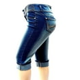 thumbnail image 3 of Jack David Women's Plus Size Blue Denim Jeans Capri Pants Stretch (JD-CB-39522), 3 of 3
