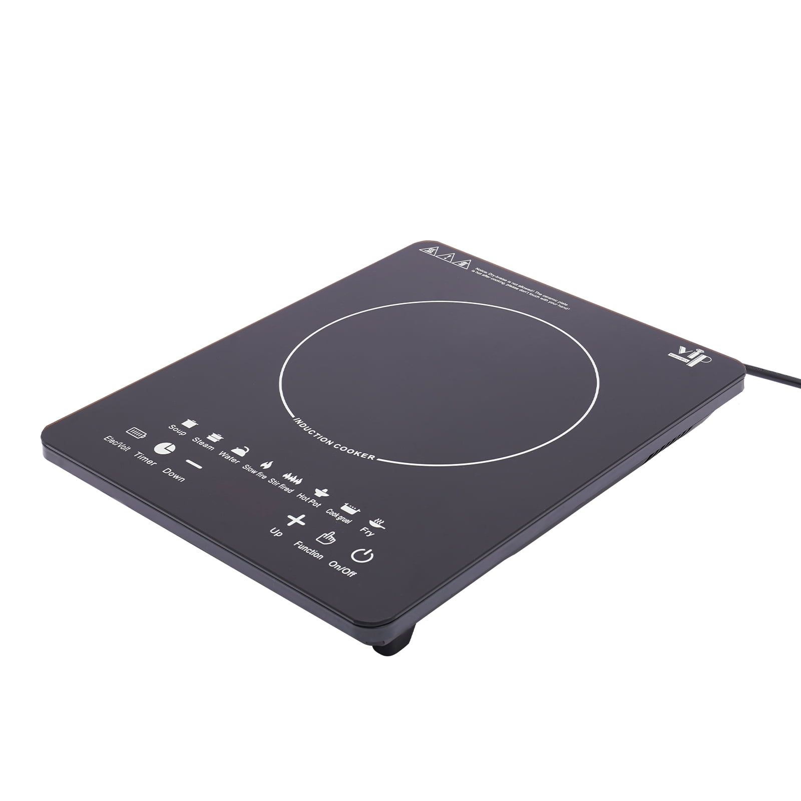 High-Power Electric Induction Cooktop with 8 Power Levels, Touch Control, Timer, Auto Shut-Off, and Versatile Cooking Functions