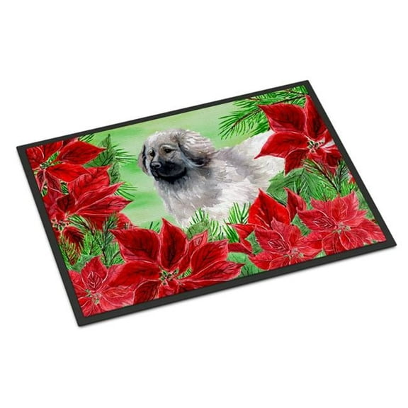 Moscow Watchdog Poinsettas Indoor or Outdoor Mat, 24 x 36 in.