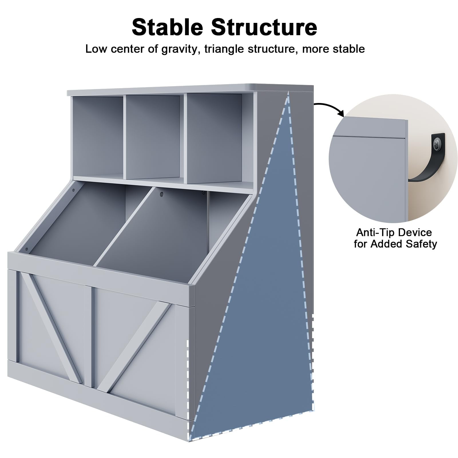 Yeshouse Versatile Kids Toy Storage Organizer - Safe & Stable Cabinet with Flexible Use for Playroom, Bedroom, and Nursery - Ideal Gift for Toddlers and Children, Easy Assembly