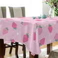 thumbnail image 3 of GZHJMY Pink Strawberry Tablecloth Durable Square Table Cloth Waterproof Stain Proof Camping Tablecloths for Outdoor Picnic Family Dinner Restaurant 60 x 90 Inch Home Decor, 3 of 7