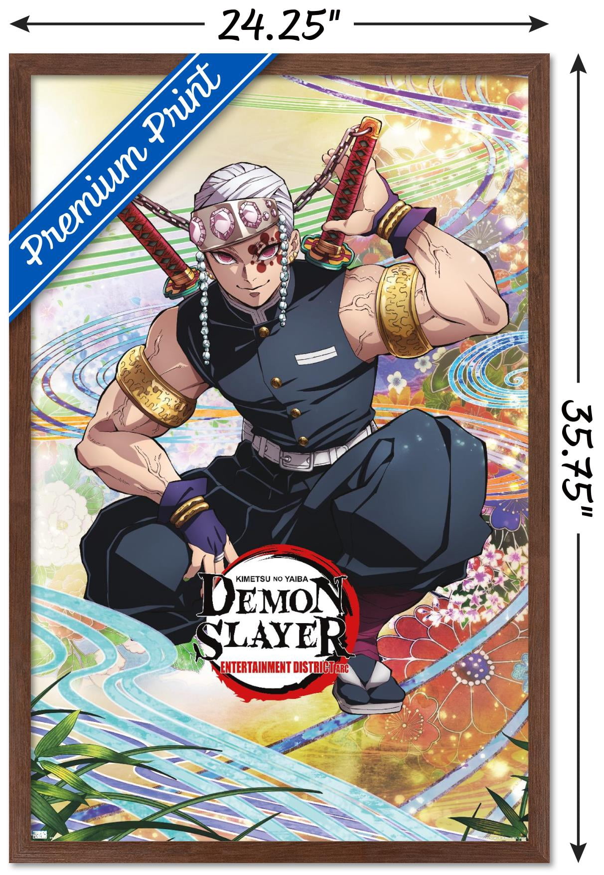Demon Slayer - Tengen Uzui One Sheet Wall Poster, 22.375" x 34" Framed