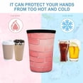 thumbnail image 4 of Set of 3 Packs Reusable Hot And Iced Coffee Cup Sleeve Neoprene Tumbler Sleeve Red Brick Wall Grass(16,24,32oz), 4 of 8