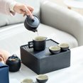 thumbnail image 2 of Juego de té para coche de viaje, juego de taza exprés, caja de almacenamiento pequeña, tetera portátil para exteriores, juego de té de kung fu, 2 of 6
