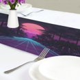 thumbnail image 4 of Yayeee Table Runner 90 inches Long Home Kitchen Dinning Party Decoration, Night Neon Road, 4 of 7