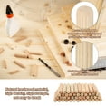 thumbnail image 3 of Uxcell 3/16"x1 5/32" Wood Dowel Pins,120 Pack Fluted Wooden Dowel Pin Straight Groove for Furniture Art Crafts Projects, 3 of 6