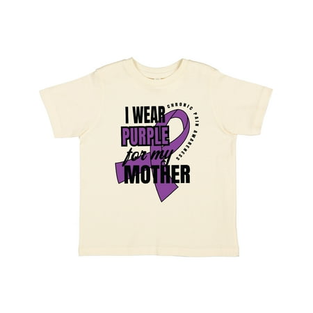 

Inktastic Chronic Pain I Wear Purple For My Mother Gift Toddler Boy or Toddler Girl T-Shirt