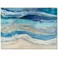 thumbnail image 2 of Area Rugs Indoor Non-Slip Rectangle Rug 5x7 Ft Abstract Blue Gradient Beach Ocean Wave Oil Painting Rug Rubber Backing Floor Mats Non Shedding Home Decor Carpet for Entryway Living Room, 2 of 8
