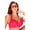 Fire Coral, variant on Women's Bra Sized Drape Front Underwire Bikini Top