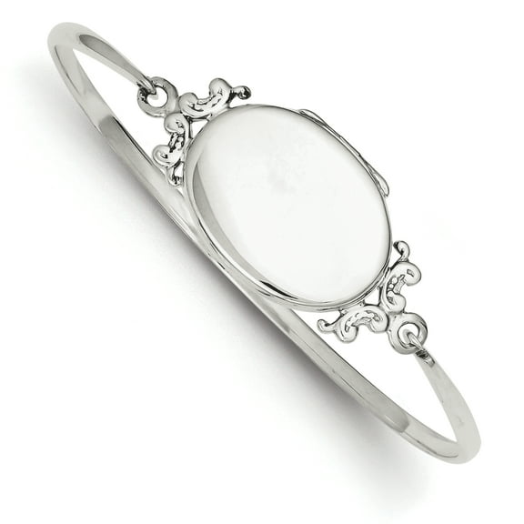 Sterling Silver Locket Bangle