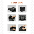 thumbnail image 4 of Pop & Load Collapsible Rolling Utility Cart, Plastic Pack-N-Roll Cart with Handle, Portable Storage, Black, 4 of 6