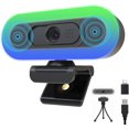 thumbnail image 2 of 2K USB-C Webcam with Ring Light/Fill RGB Light, Privacy Cover, Built-in Dual Microphone, 65° FOV, Plug &  Gaming Streaming Computer Web Camera for Laptop, Desktop, PC, , Zoom, 2 of 8