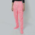thumbnail image 6 of Zhuashum Womens Christmas Sweatpants Solid Color Elastic High Waist Classic Loose Fit Trousers Jogger Pants Pajama Trousers Lovely Clothes Pink L, 6 of 9