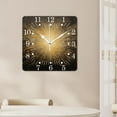 thumbnail image 4 of 14 Inch Wall Clock Battery Operated Square Clock for Office, Kitchen, Outdoor, Living Room,Gold Fireworks Spiral Bright Galaxy Style, 4 of 4