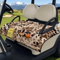thumbnail image 3 of Psesaysky Golf Cart Seat Covers (With an extra handle) Seat Blanket, with 4 Front Pockets, Fits for EZGO, Yamaha, Club Car, Epic and Other 2 Person Seats, All Seasons (Brown Leopard), 3 of 8